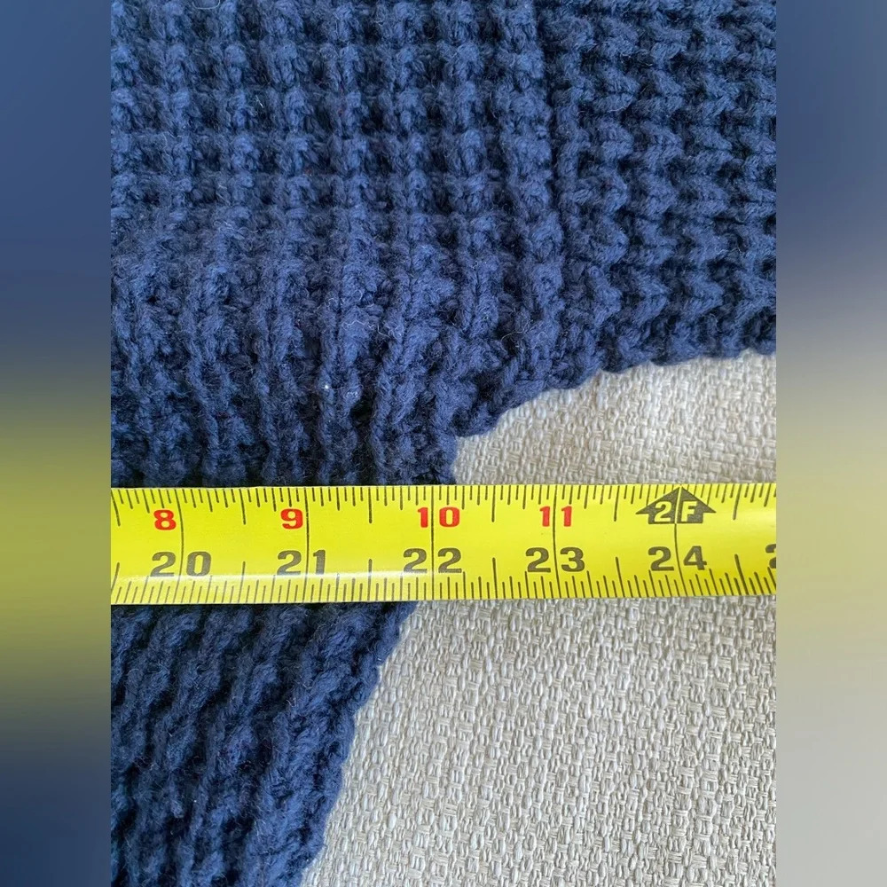 Madewell Navy Waffle-Knit Button Cardigan - Picture 9 of 9